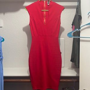 Red cocktail dress